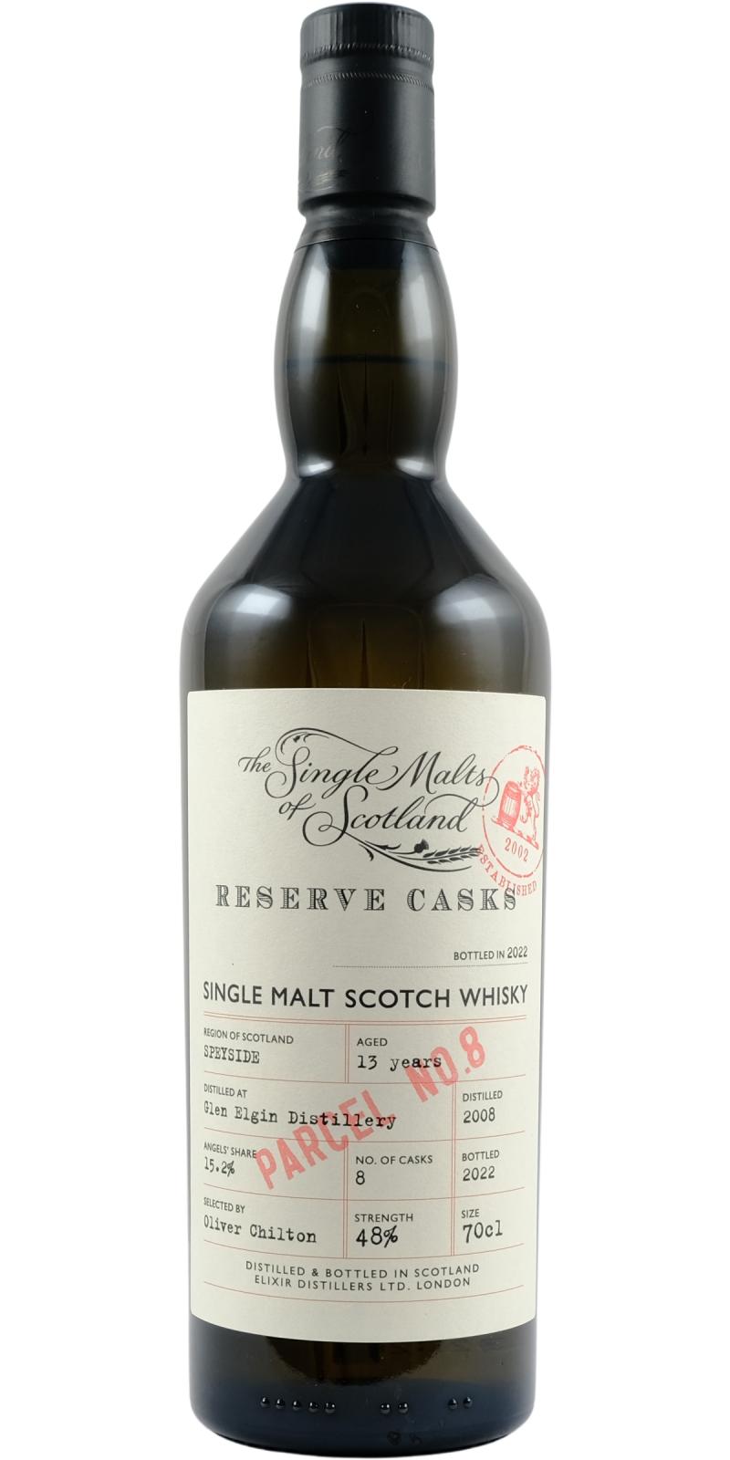 Glen Elgin 2008 The Single Malts of Scotland Parcel No 8 Reserve Casks Scotch Whisky | 700ML at CaskCartel.com
