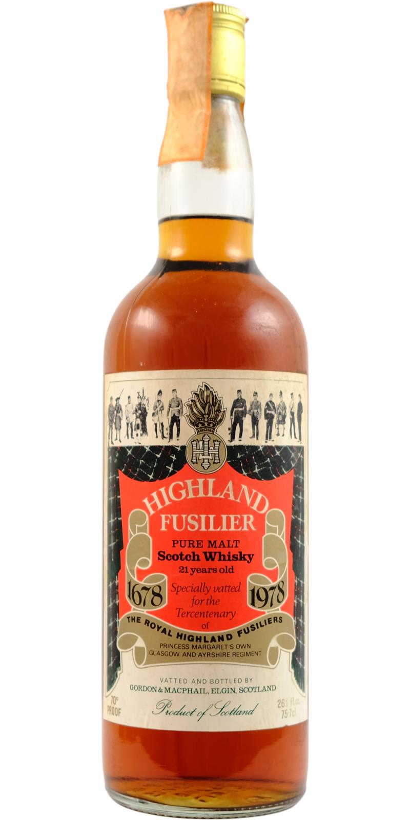 Highland Fusilier 21 Year Old Pure Malt Gordon & MacPhail Scotch Whisky | 757ml at CaskCartel.com
