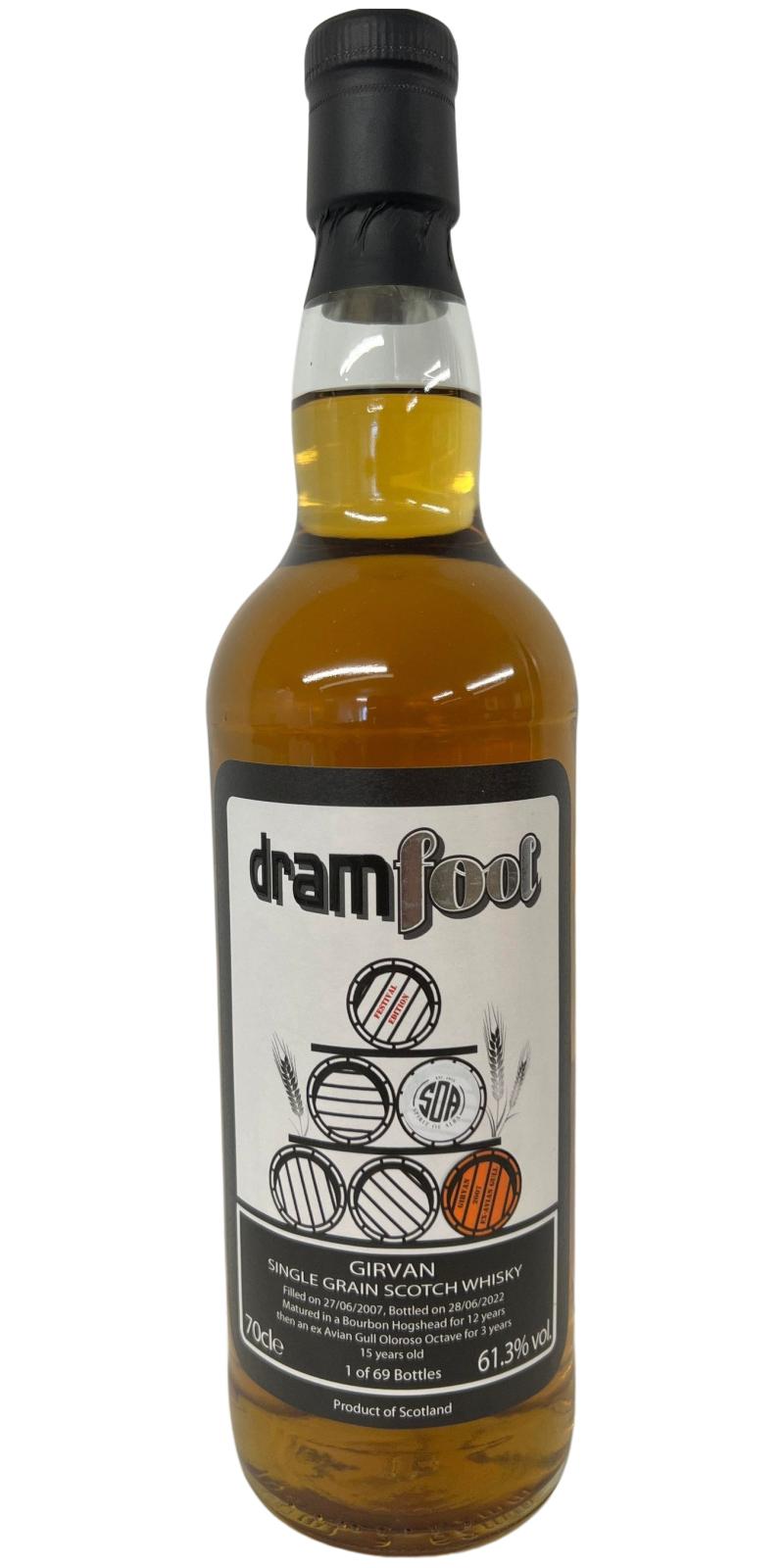 Girvan 2007 (Dramfool) Festival Edition (15 Year Old) Single Grain Scotch Whisky | 700ML at CaskCartel.com