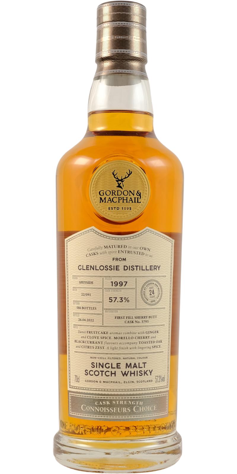 Glenlossie 1997 (Gordon & MacPhail) Connoisseurs Choice - Cask Strength (24 Year Old) Single Malt Scotch Whisky at CaskCartel.com