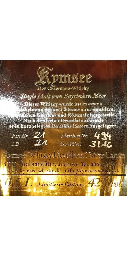 Kymsee 2016 (Cask #21) 2019 Release Single Malt Whisky | 500ML at CaskCartel.com