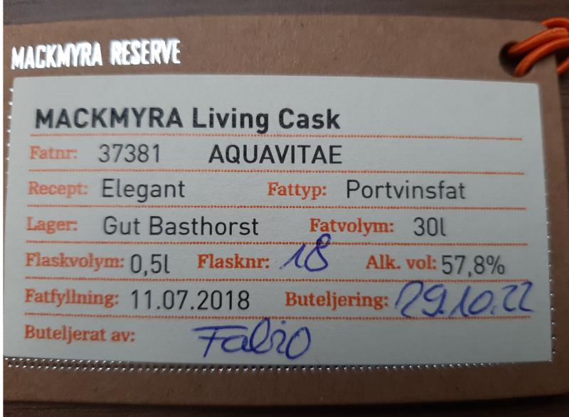 Mackmyra 2018 Reserve - Living Cask Svensk Single Cask Whisky | 500ML at CaskCartel.com