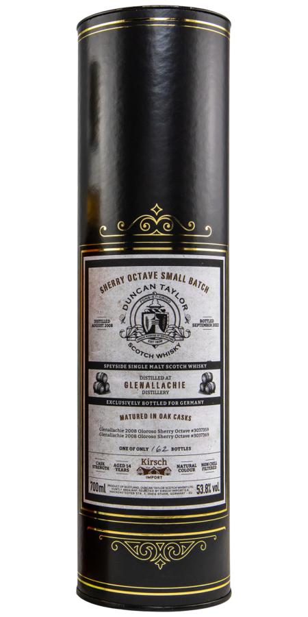 Glenallachie 2008 (Duncan Taylor) Sherry Octave Small Batch (8 Year Old) Speside Single Malt Scotch Whisky at CaskCartel.com
