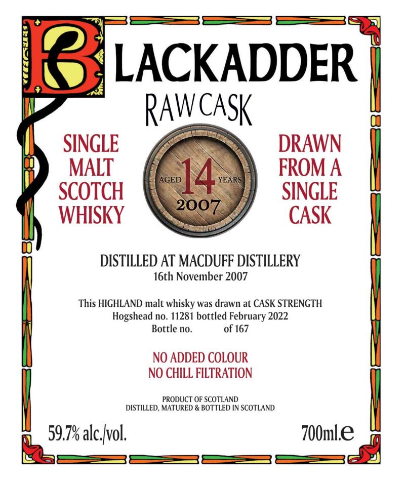 Macduff 2007 BA Raw Cask (14 Year Old) Single Malt Scotch Whisky at CaskCartel.com