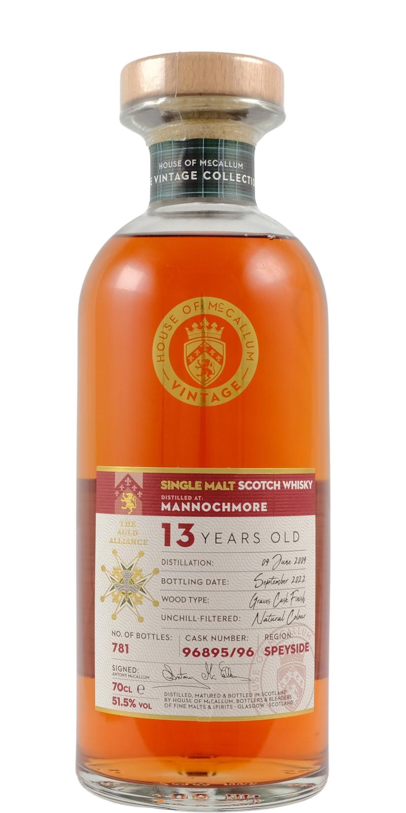 Mannochmore 2009 House of McCallum 13 Year Old Single Malt Scotch Whisky | 700ML at CaskCartel.com