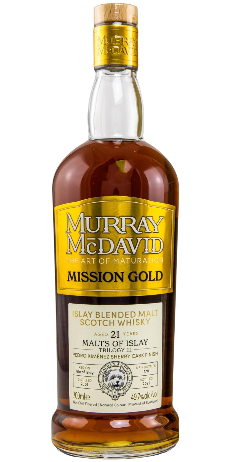 Murray McDavid 001 Mission Gold - Trilogy III (21 Year Old) Islay Blended Malt Scotch Whisky | 700ML at CaskCartel.com