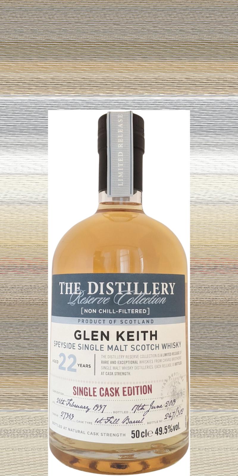 Glen Keith 1997 The Distillery Reserve Collection (Cask #27969) 22 Year Old 2019 Release Single Malt Scotch Whisky | 500ML at CaskCartel.com