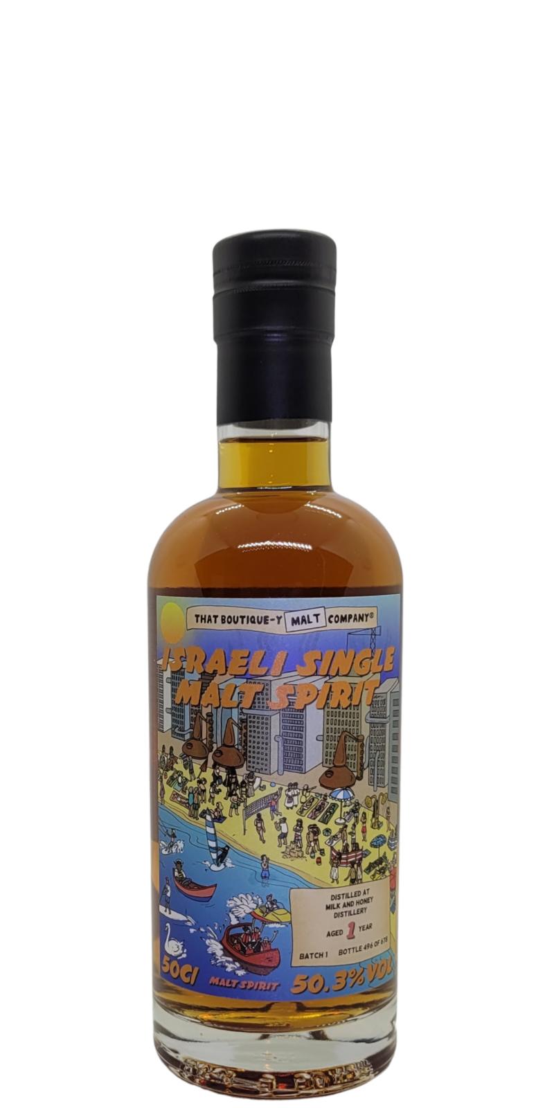 M&H Batch 1 TBWC 1 Year Old 2019 Release Israeli Single Malt Spirit | 500ML at CaskCartel.com