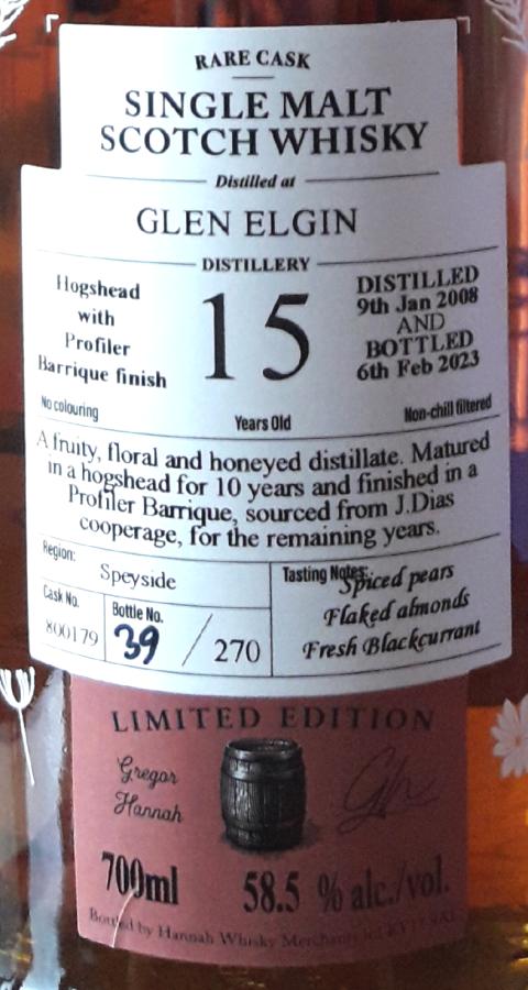 Glen Elgin 2008 (Lady of the Glen) 15 Year Old Scotch Whisky | 700ML at CaskCartel.com