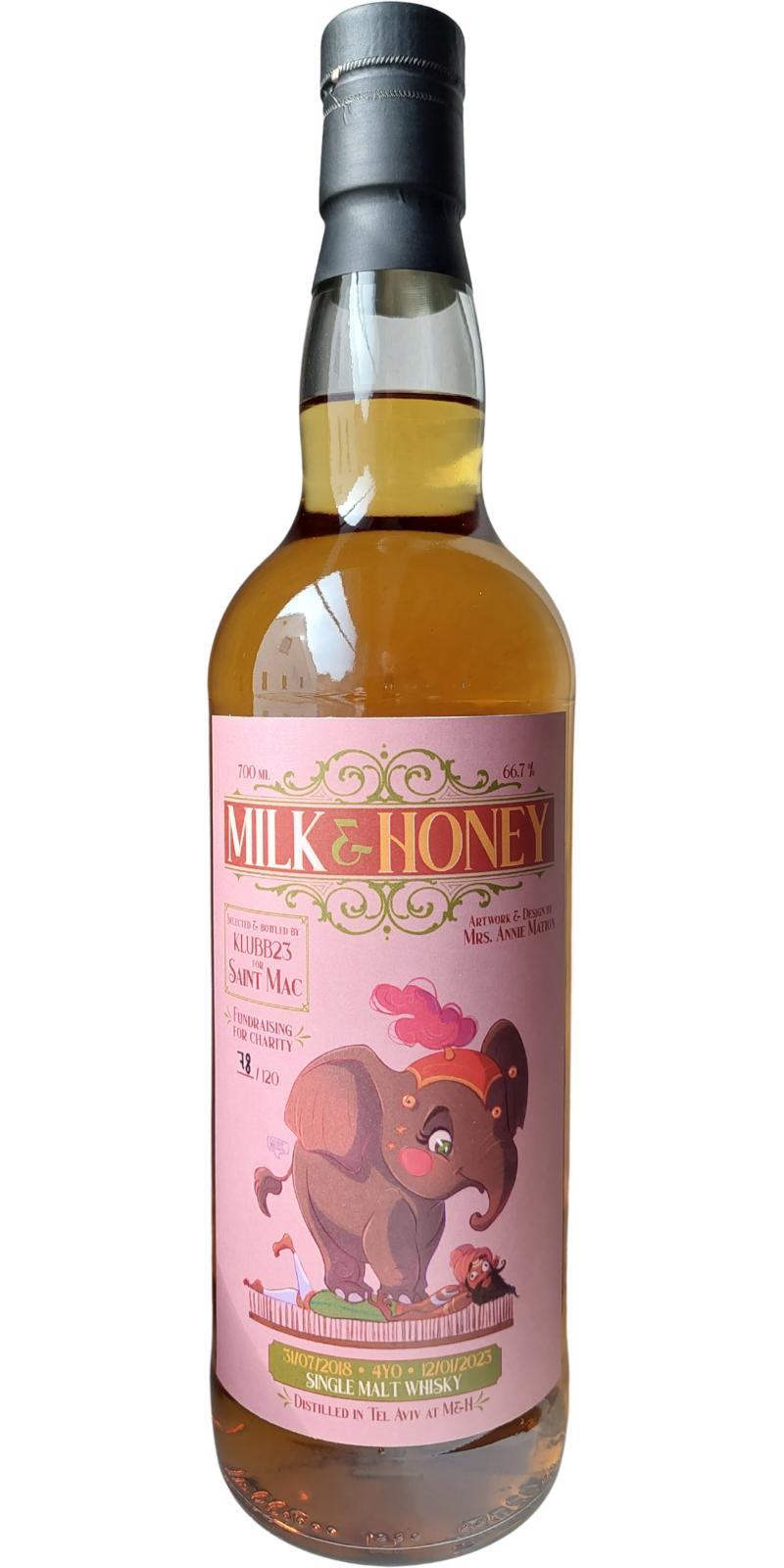 Milk & Honey 2018 K23 Fundrasing For Charity 4 Year Old Single Malt Whisky | 700ML at CaskCartel.com