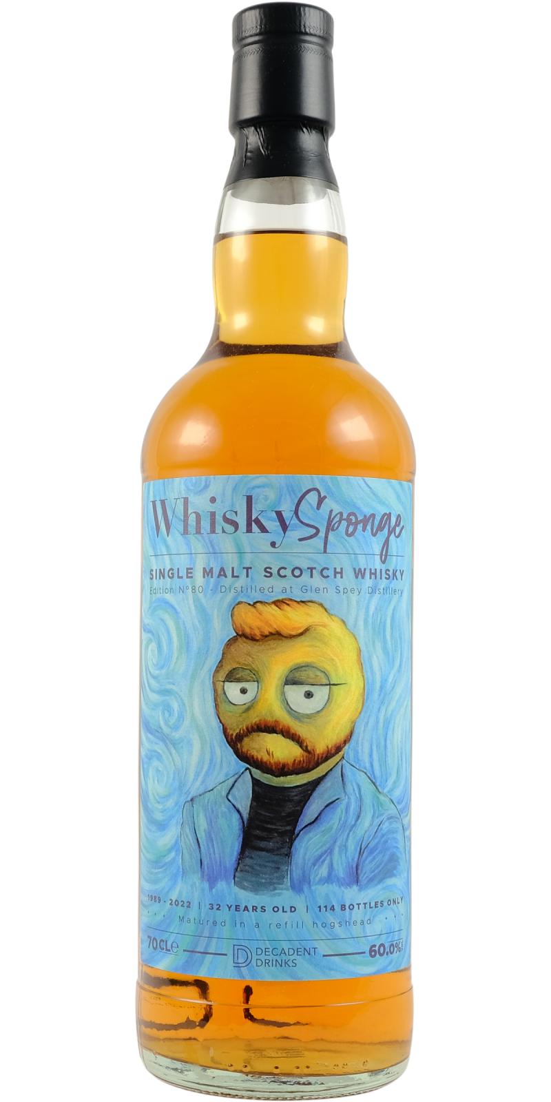 Glen Spey 1989 (WhiskySponge) Edition No. 80 32 Year Old 2022 Release Single Malt Scotch Whisky | 700ML at CaskCartel.com