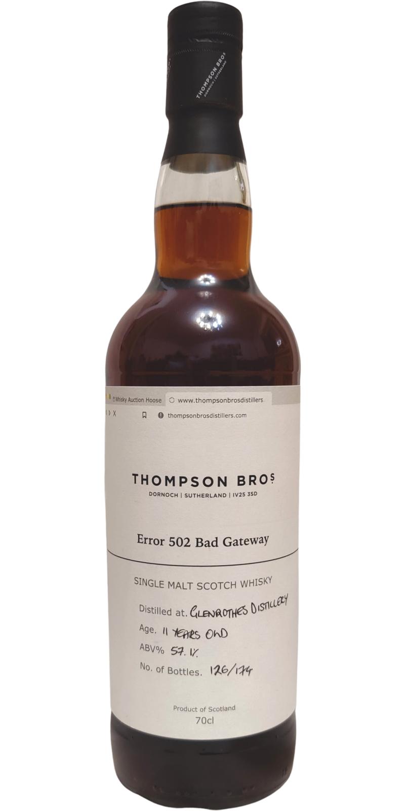 Glenrothes 2011 (Phil & Simon Thompson) Error 502 Series Scotch Whisky | 700ML at CaskCartel.com