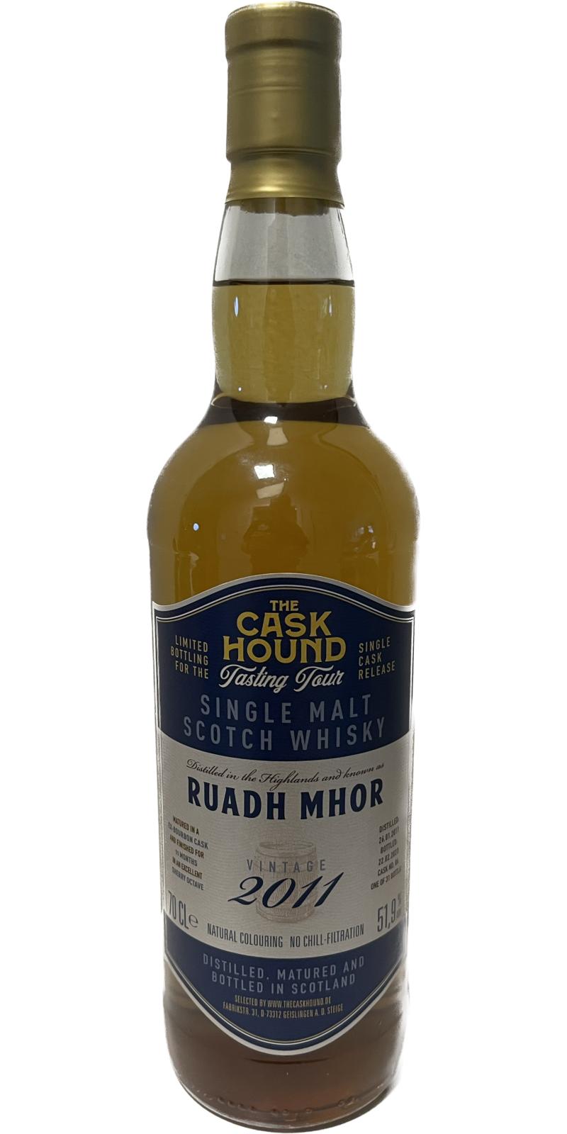 Glenturret Ruadh Mhor 2011 (The Caskhound) Tasting Tour Single Malt Scotch Whisky | 700ML at CaskCartel.com