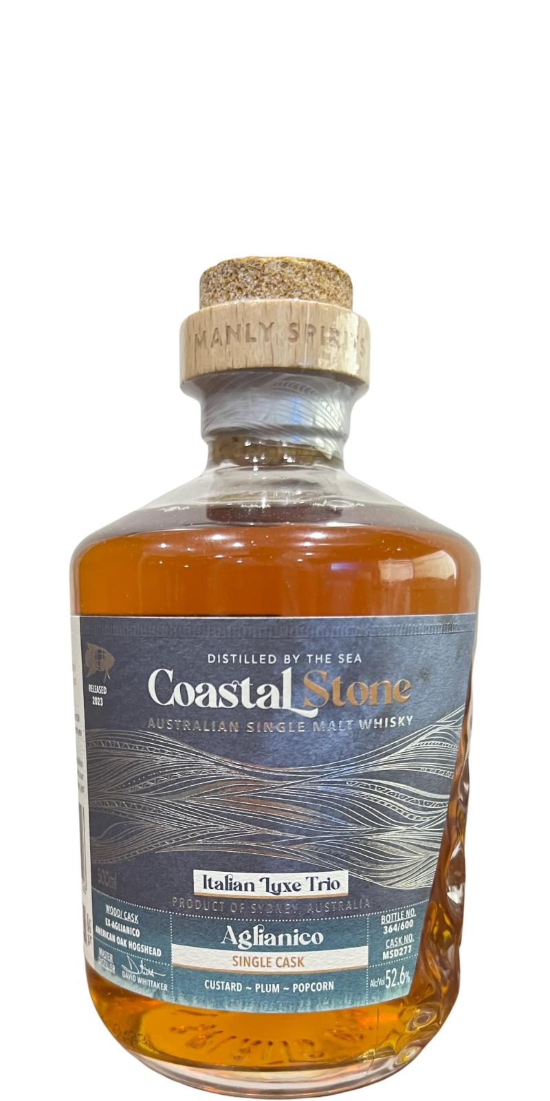 Coastal Stone Italian Luxe Trio Aglianico Single Cask Whisky | 500ML at CaskCartel.com