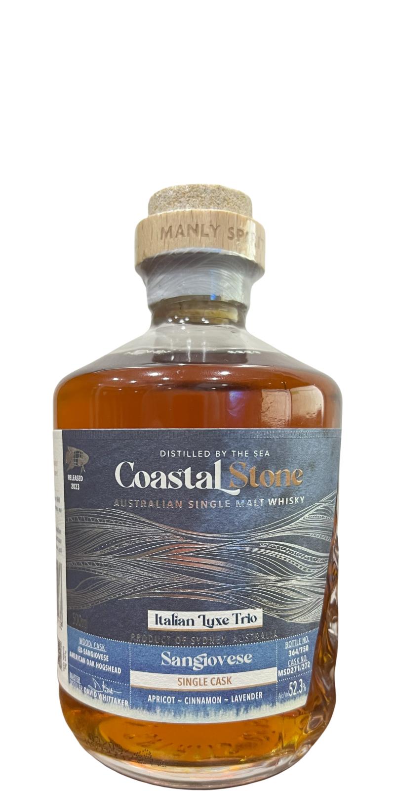 Costal Stone Italian Luxe Trio Sangiovese Single Cask Whisky | 500ML at CaskCartel.com
