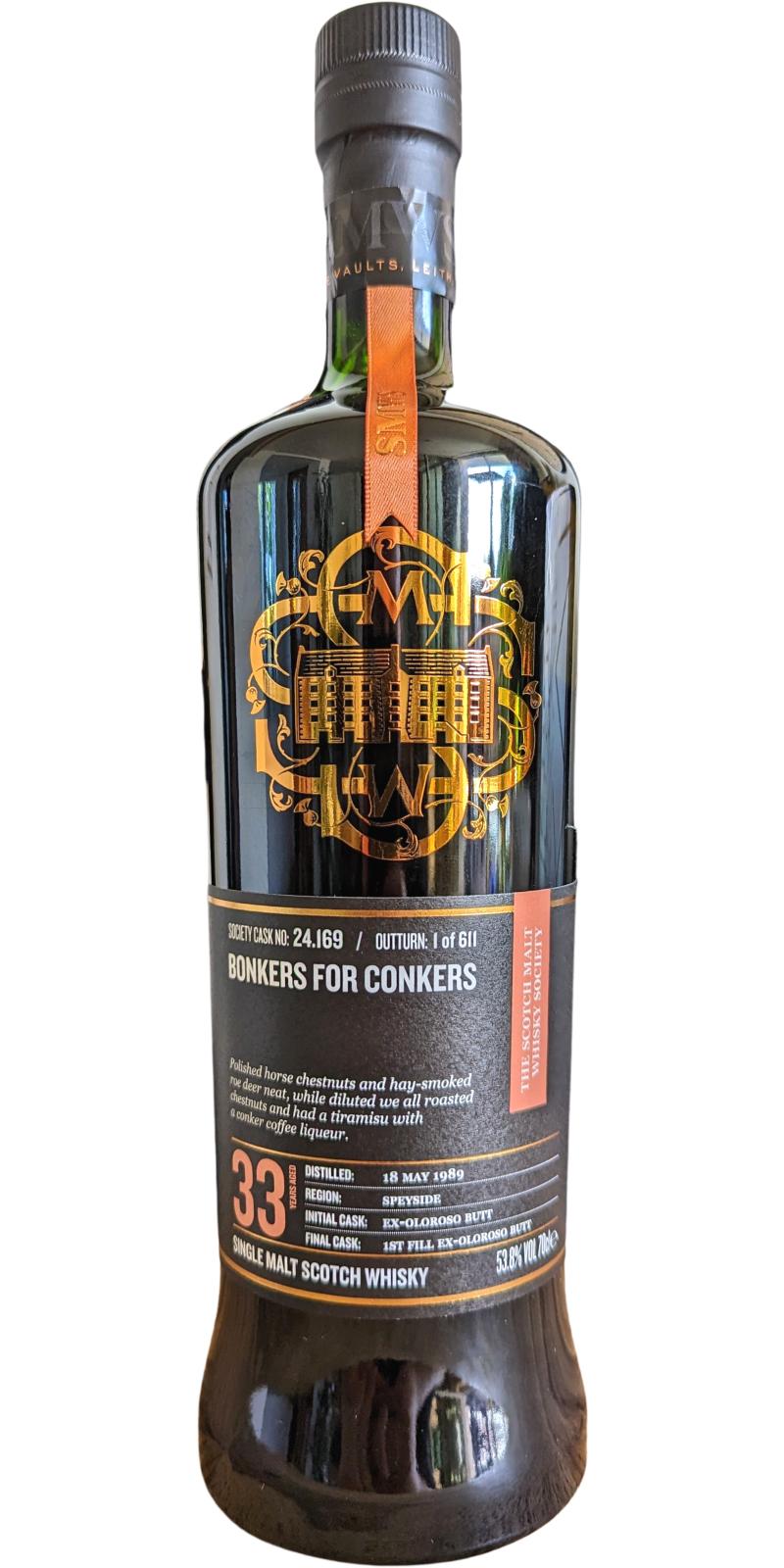 Macallan 1989 (The Scotch Malt Whisky Society) 24.169 Bonkers for conkers (33 Year Old) at CaskCartel.com