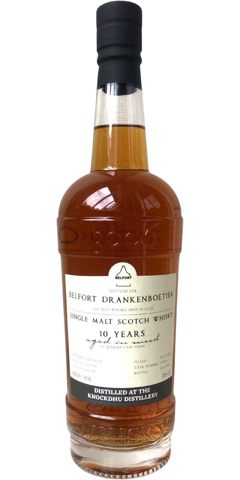 Knockdhu 10 Year Old Belfort Drankenboetiek Single Malt Scotch Whisky | 700ML at CaskCartel.com