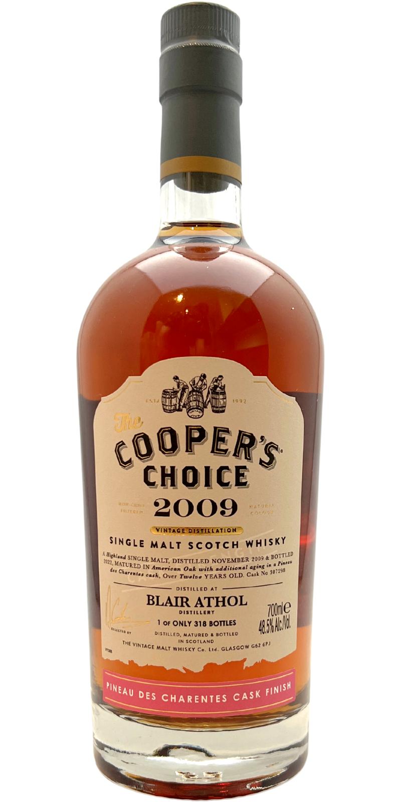 Blair Athol Cooper's Choice Pineau Des Charentes Finish 2009 12 Year Old Whisky | 700ML at CaskCartel.com