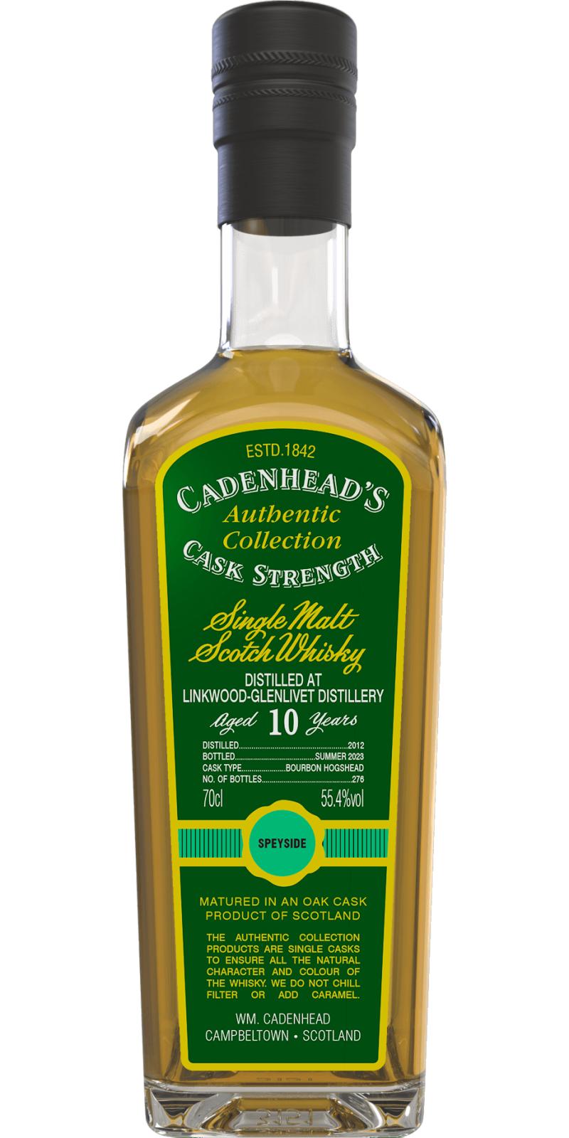 Linkwood 2012 (Cadenhead's) Authentic Collection 10 Year Old Scotch Whisky | 700ML at CaskCartel.com