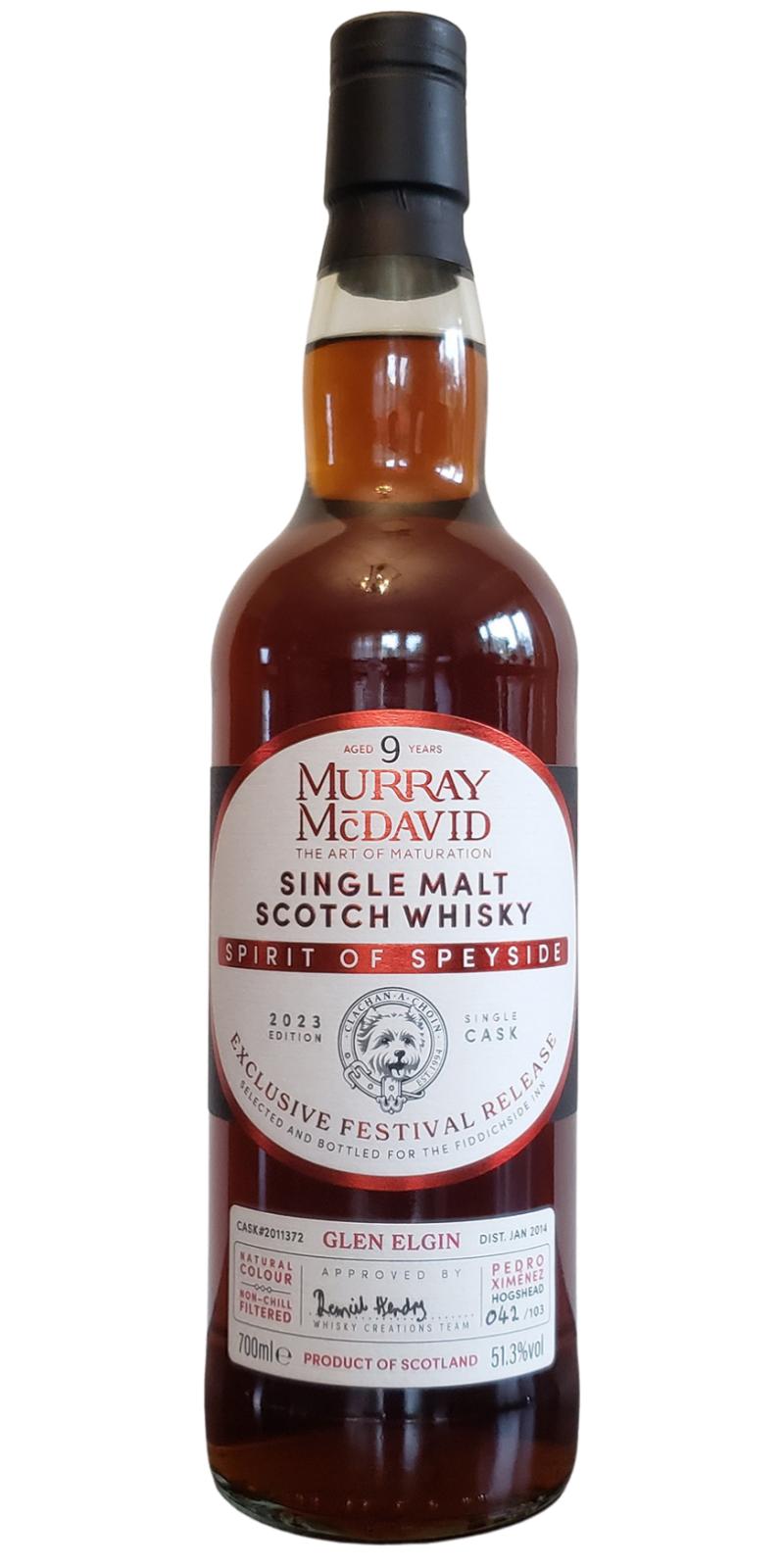Glen Elgin 2014 (9 Year Old) (Murray McDavid) Spirit of Speyside 2023 Festival Release Scotch Whisky | 700ML at CaskCartel.com