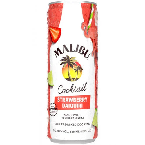 Malibu Strawberry Daiquiri Cocktail | 4x355ML at CaskCartel.com