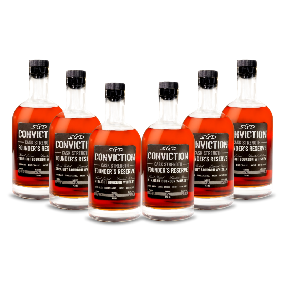 Conviction Founder's Reserve Cask Strength Bourbon Whiskey (6) Bottle Bundle at CaskCartel.com