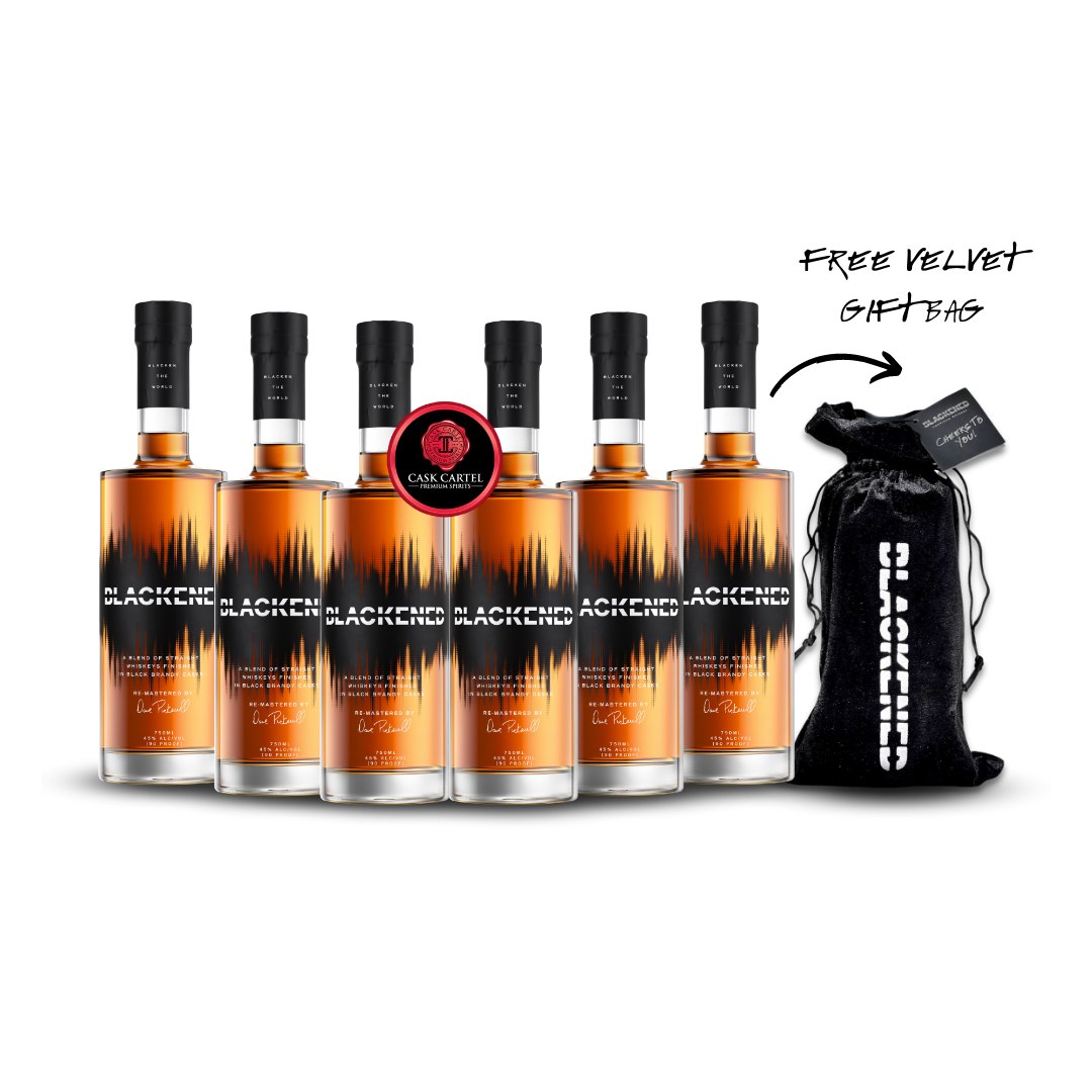 FATHER'S DAY 2023 | METALLICA | BLACKENED™ AMERICAN WHISKEY FLAGSHIP + LIMITED EDITION VELVET BAG (6) BOTTLE BUNDLE