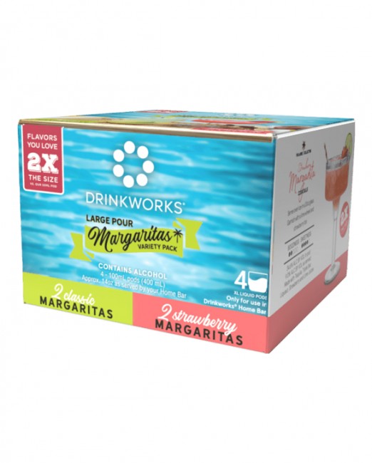 Drinkworks Large Pour Margaritas Variety Pack Pods | 4X100ML at CaskCartel.com