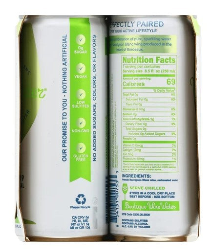 Wine Water Sauvignon Blanc Blended with Sparkling | 6x250ML at CaskCartel.com