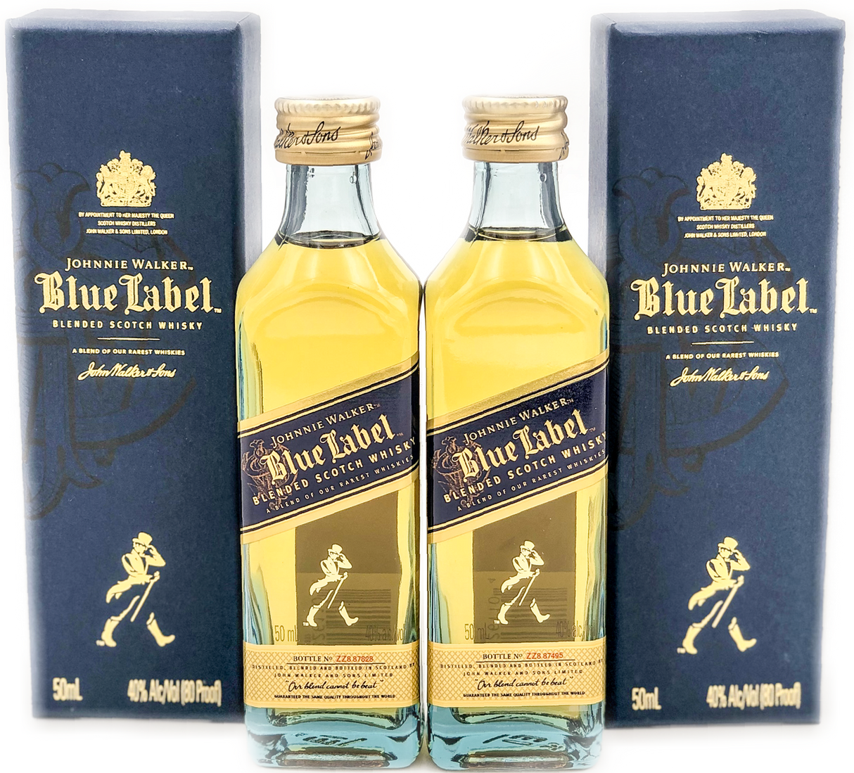 Johnnie Walker Blue Label Scotch Whisky 50ml Mini Bottles Set - CaskCartel.com