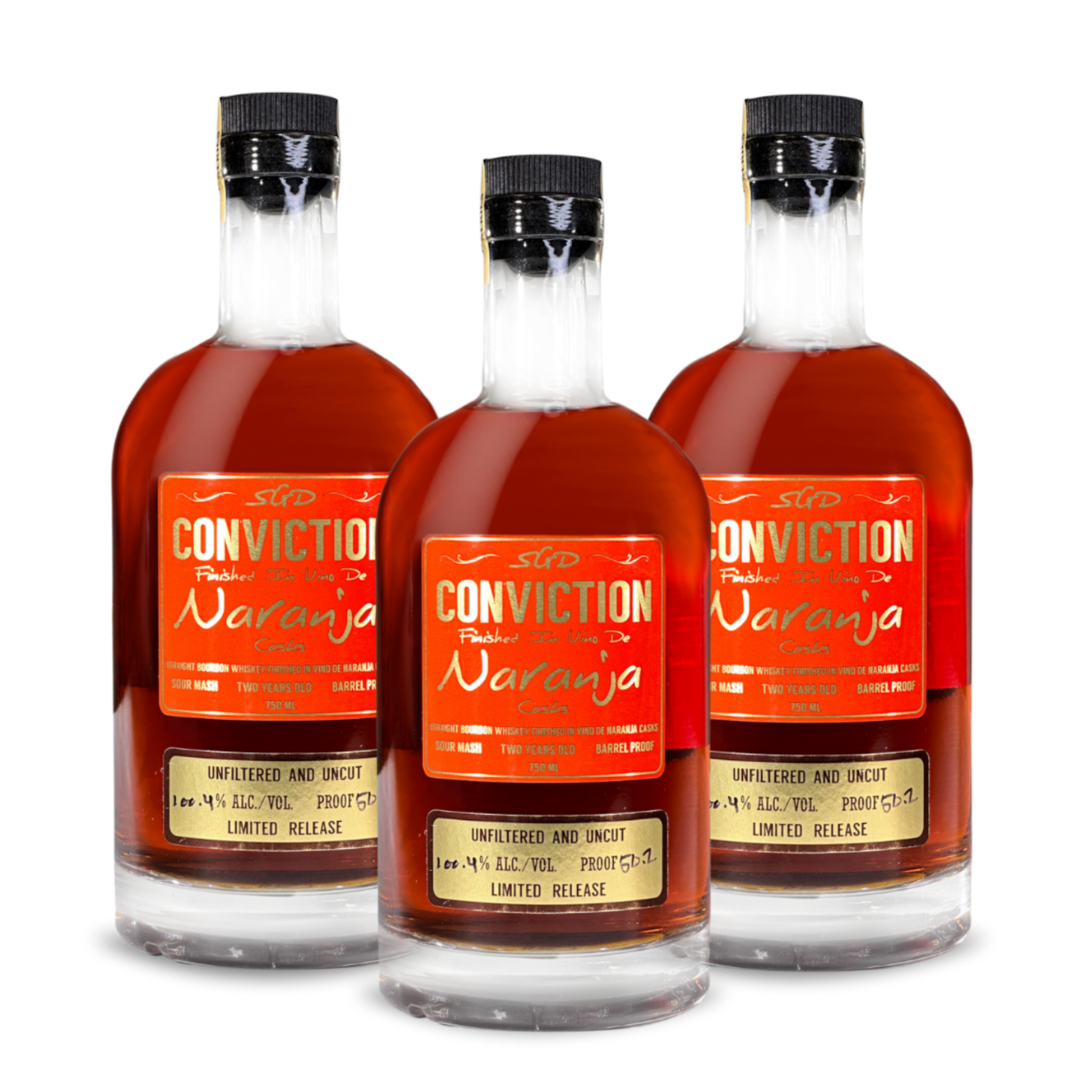 Conviction Naranja Straight Bourbon Whiskey | Limited Release (3) Bottle Bundle at CaskCartel.com