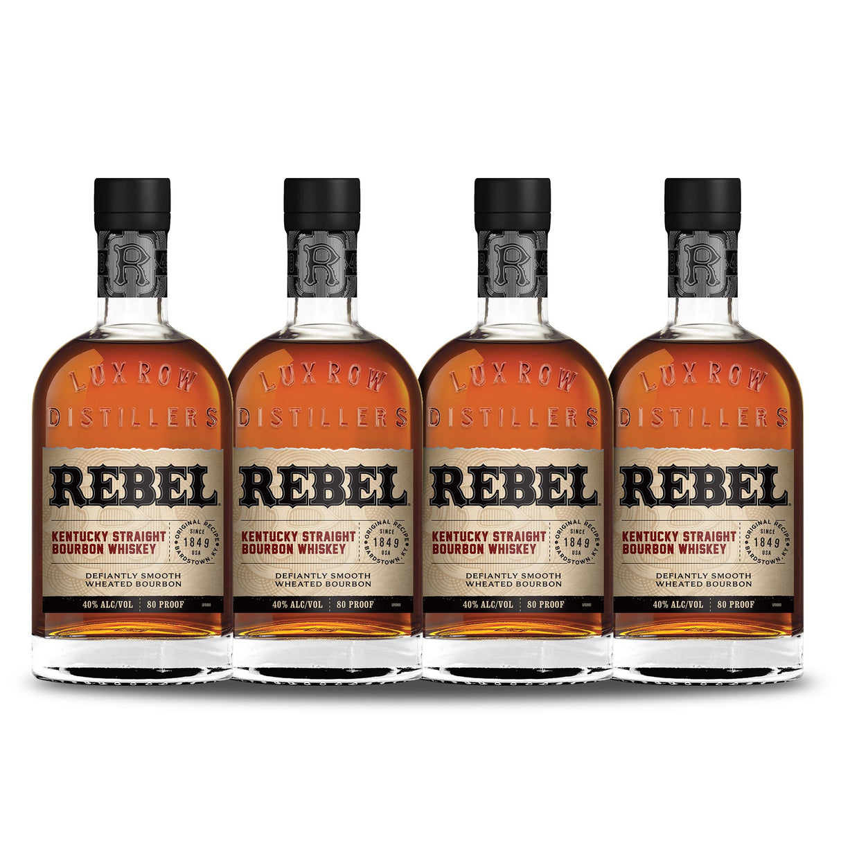 Rebel Kentucky Straight Bourbon Whiskey (4) Bottle Bundle at CaskCartel.com