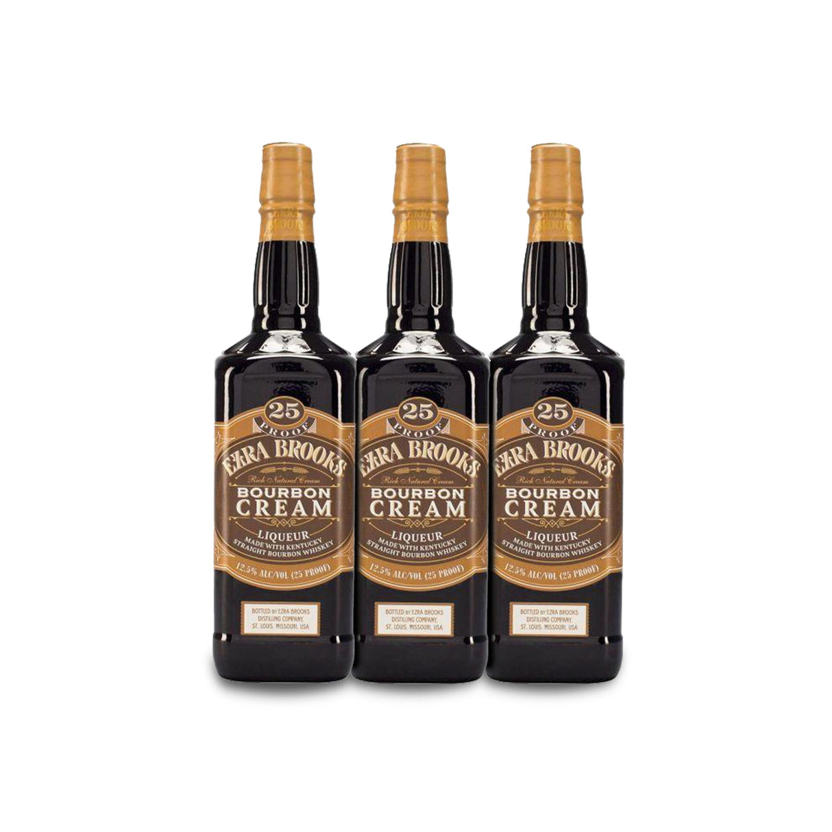 Ezra Brooks Bourbon Cream Liqueur (3) Bottle Bundle at CaskCartel.com