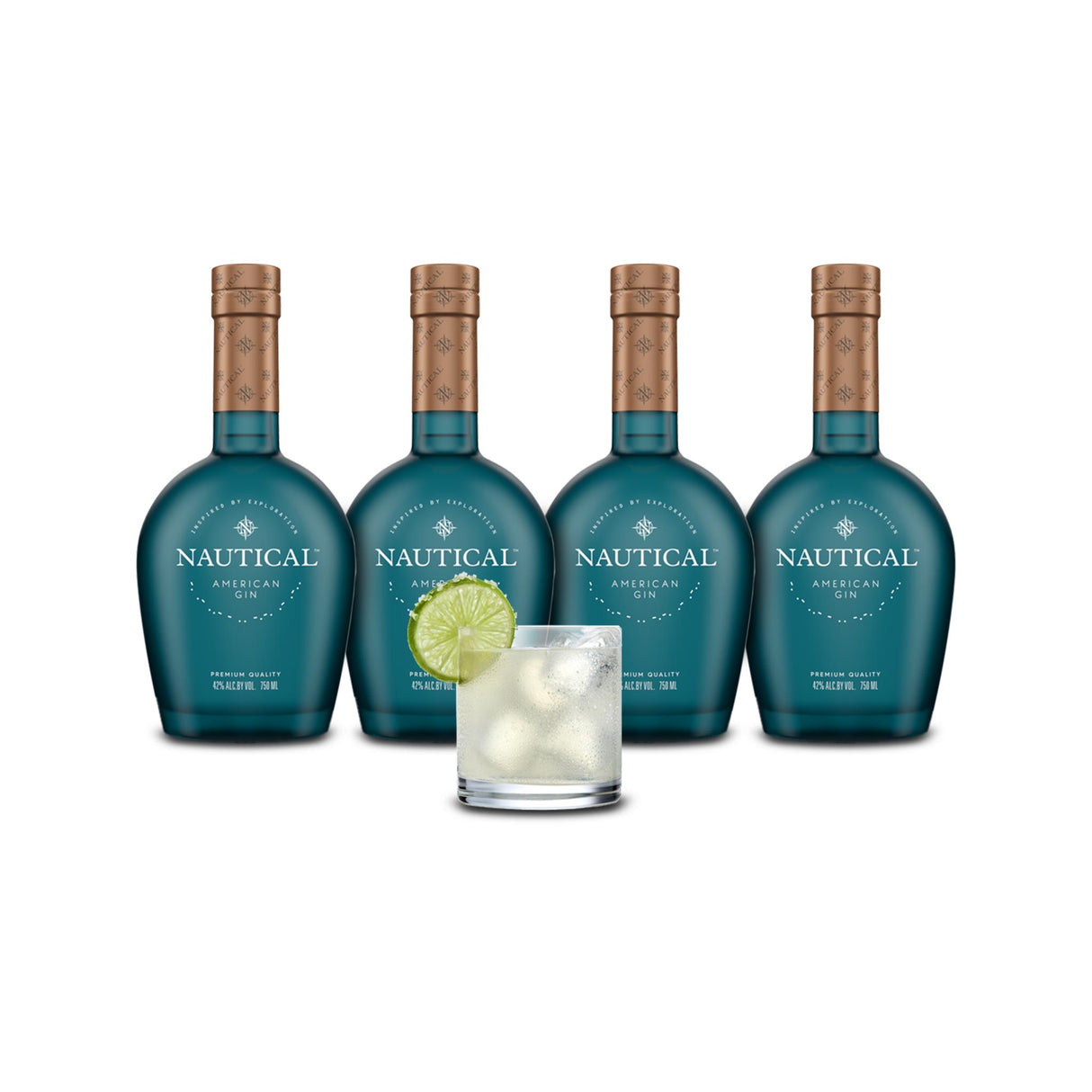 Nautical American Gin (4) Bottle Bundle at CaskCartel.com