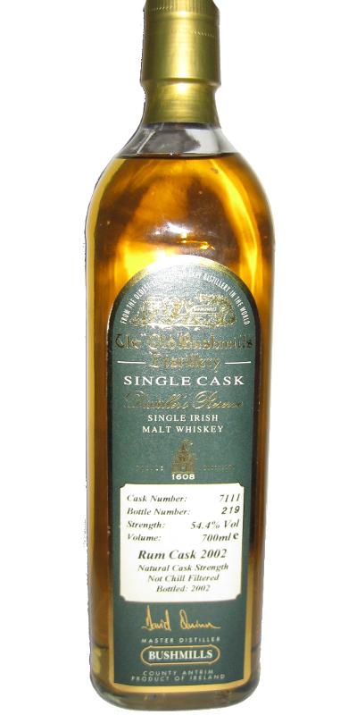 Bushmills Rum Cask Distillers Reserve (Bottled 2002) Irish Whiskey | 700ML at CaskCartel.com