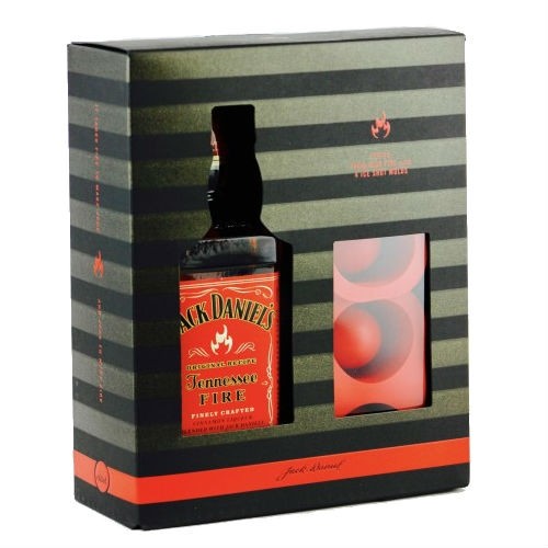 Jack Daniel's Tennessee Fire with 4 Ice Shot Molds Whiskey - CaskCartel.com