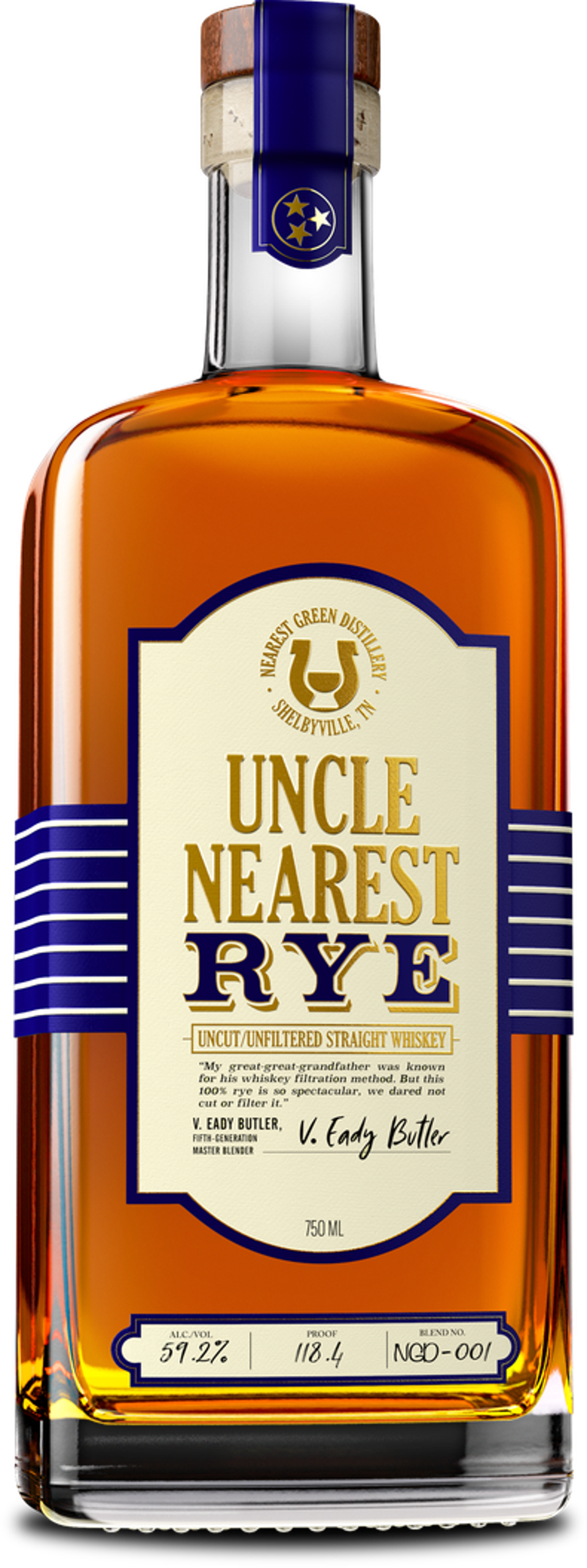 Uncle Nearest Uncut/Unfiltered Straight Rye Whiskey at CaskCartel.com
