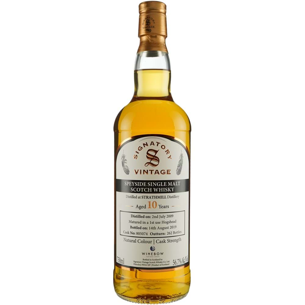 Signatory Strathmill 10 Year Old Winebow Chicago Selection 2009 Scotch Whisky at CaskCartel.com