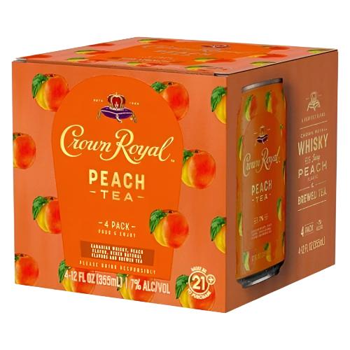 Crown Royal Peach Tea (4) Pack Cans at CaskCartel.com