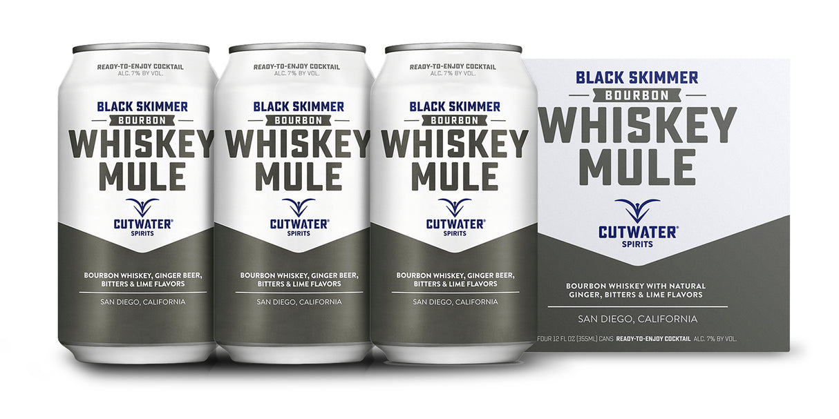 Cutwater | Black Skimmer Bourbon Whiskey Mule (4) Pack Cans at Caskcartel.com