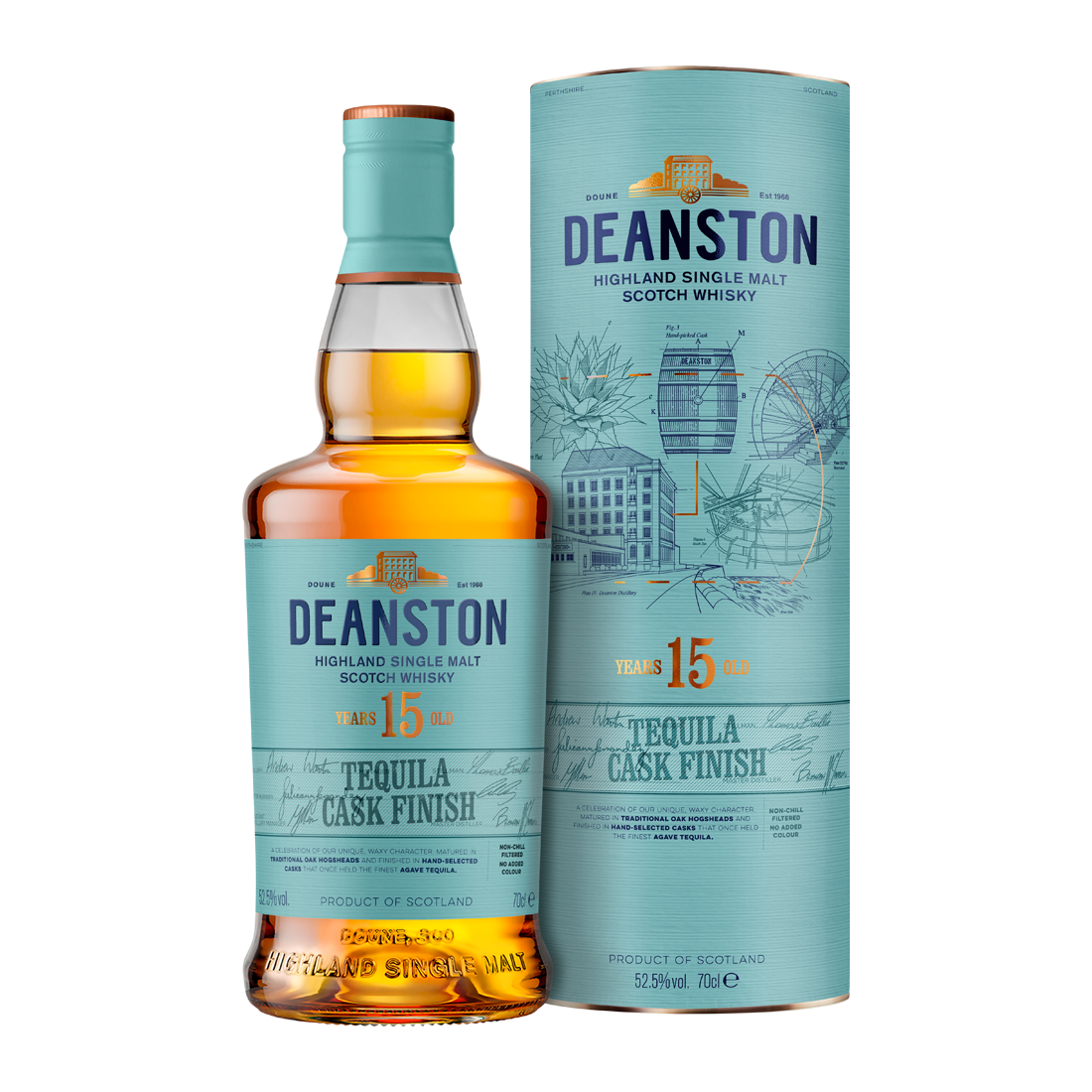 Deanston 15 Year Old Tequila Cask Finish Scotch Whisky | 700ML at CaskCartel.com
