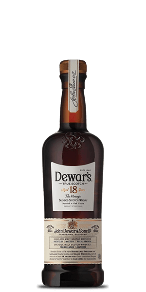 Whisky escocés mezclado Dewar's 18 años