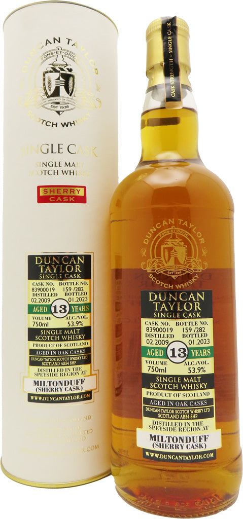 Duncan Taylor Miltonduff 13 year old Cask Strength ex Sherry Cask # 83900019 (2009) Scotch Whisky at CaskCartel.com
