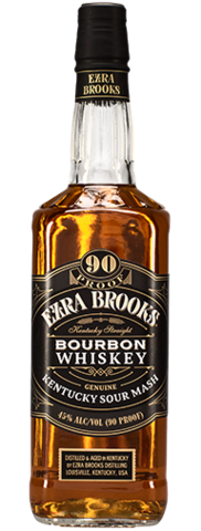 Ezra Brooks 90 Proof Kentucky Sour Mash Bourbon Whiskey | 1L at CaskCartel.com