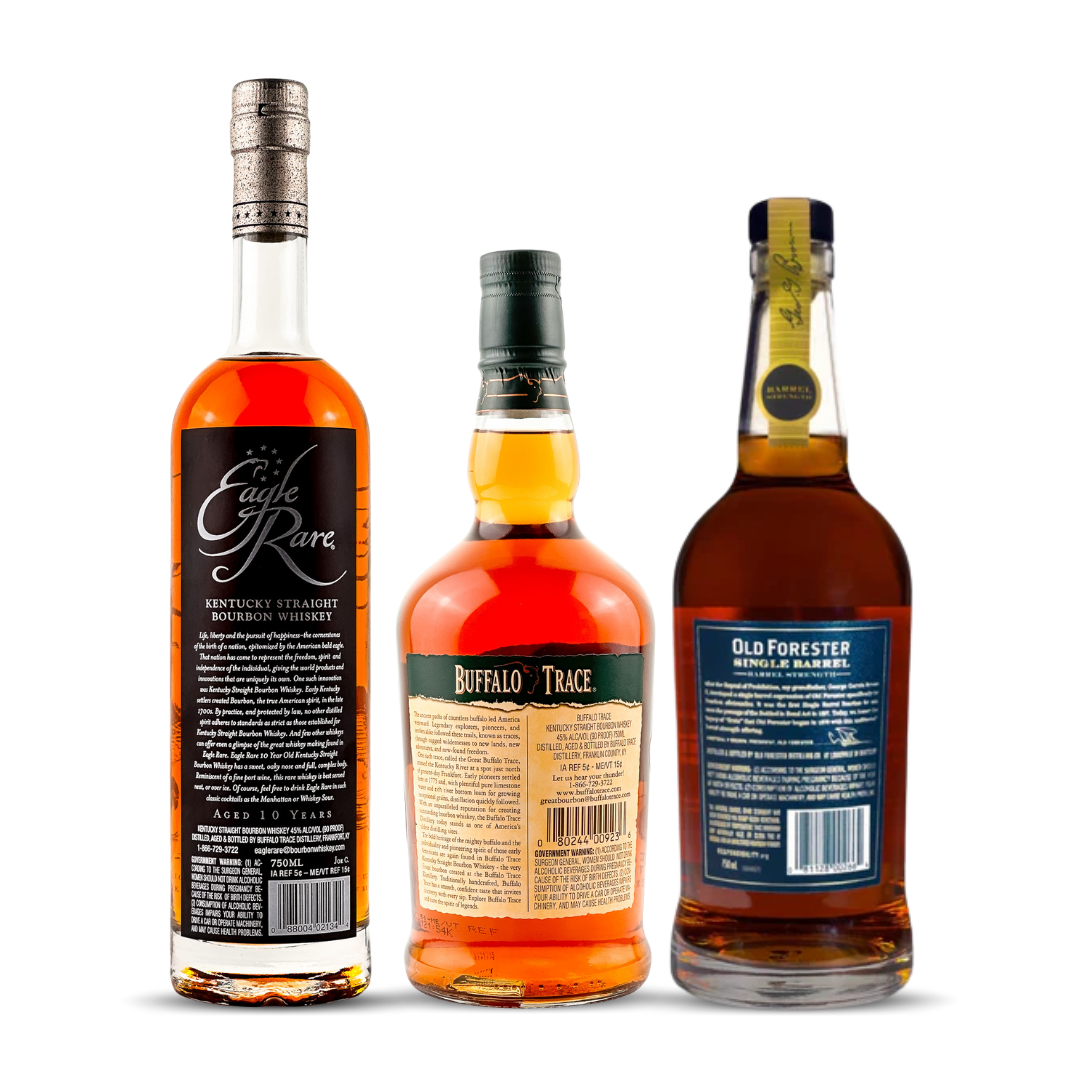 Eagle Rare 10 Year Extra Rare + Buffalo Trace 8 Year Extra Rare | 2nd Edition | Single Barrel Select + Old Forester Single Barrel | Christmas Bourbon | Limited Release 2022 **Drink ONE/Gift TWO** (Bundle) at CaskCartel.com 2