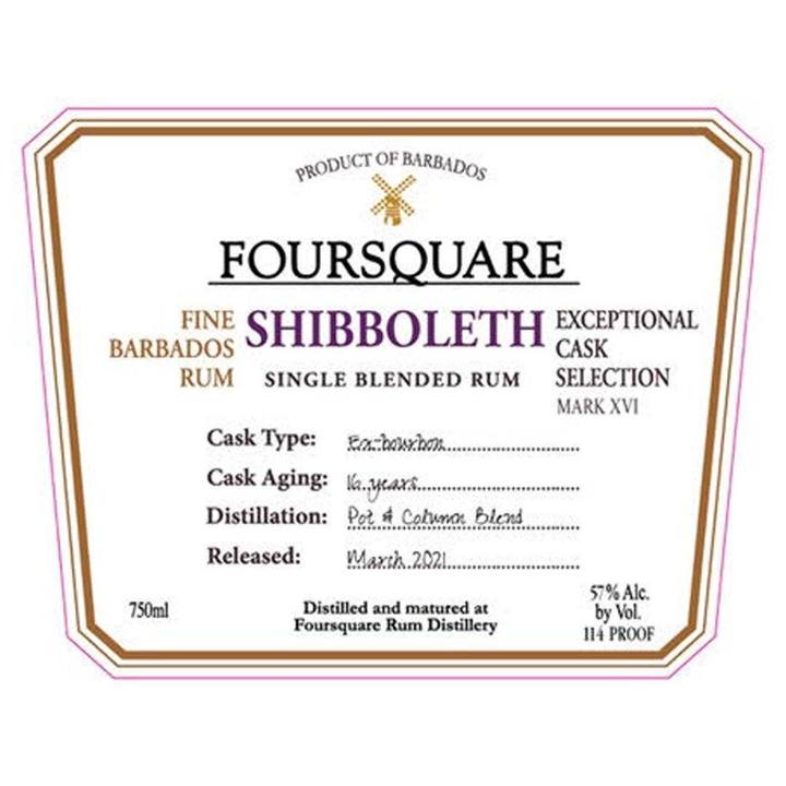Foursquare Shibboleth 16 Year Old Single Blended Rum at CaskCartel.com