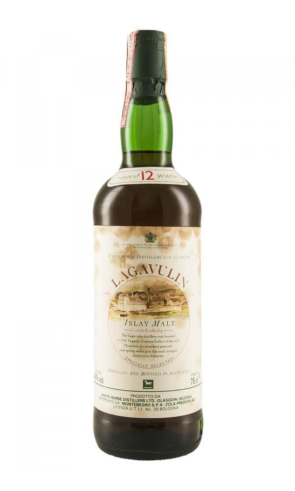 Lagavulin 12 Year Old White Horse 1980s / Montenegro Import Islay Malt Scotch Whisky at CaskCartel.com