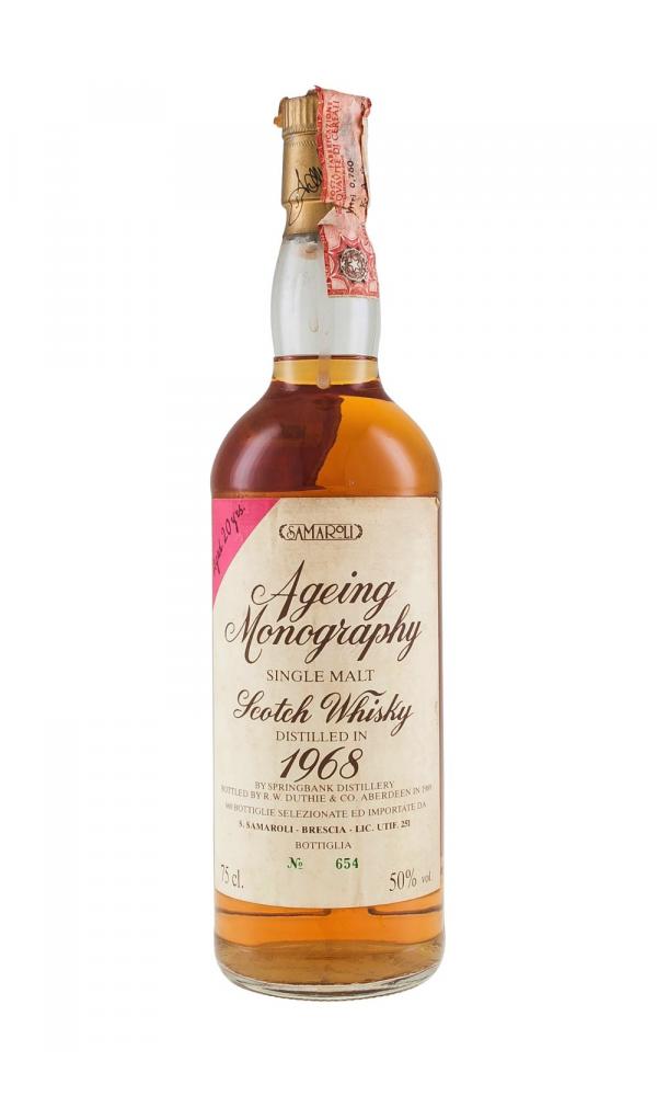 Springbank 1968 Samaroli 20 Year Old / Ageing Monography Single Malt Scotch Whisky at CaskCartel.com