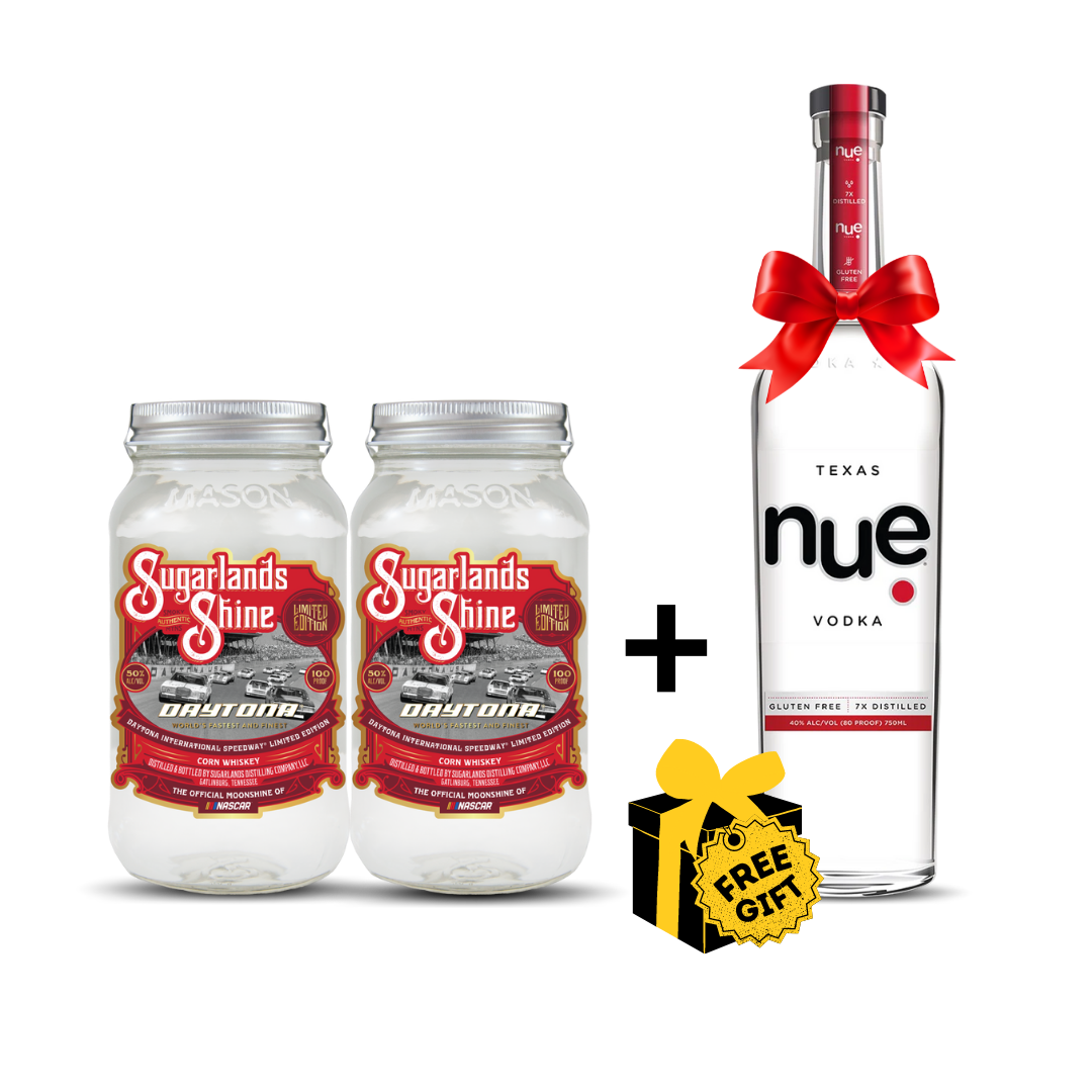 Holiday 2022 | Sugarland’s Moonshine Daytona Speedway Limited Edition (2) Bottle | Drink One | Gift One w/ FREE Nue Vodka at CaskCartel.com 1