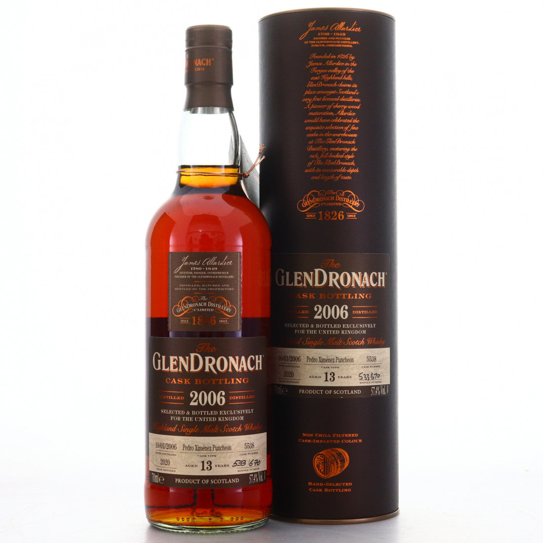 GlenDronach Single Cask #5538 (UK Exclusive) 2006 13 Year Old Scotch Whisky | 700ML at CaskCartel.com